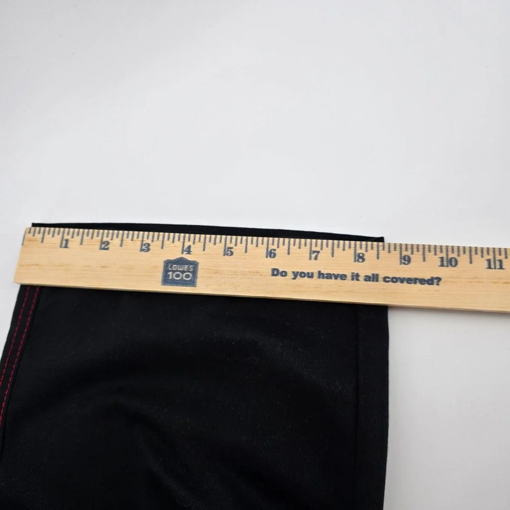 True Religion Cargo‎ Pants Mens Contrast Stitch Jet Black Red 108335 Size 34 NWT